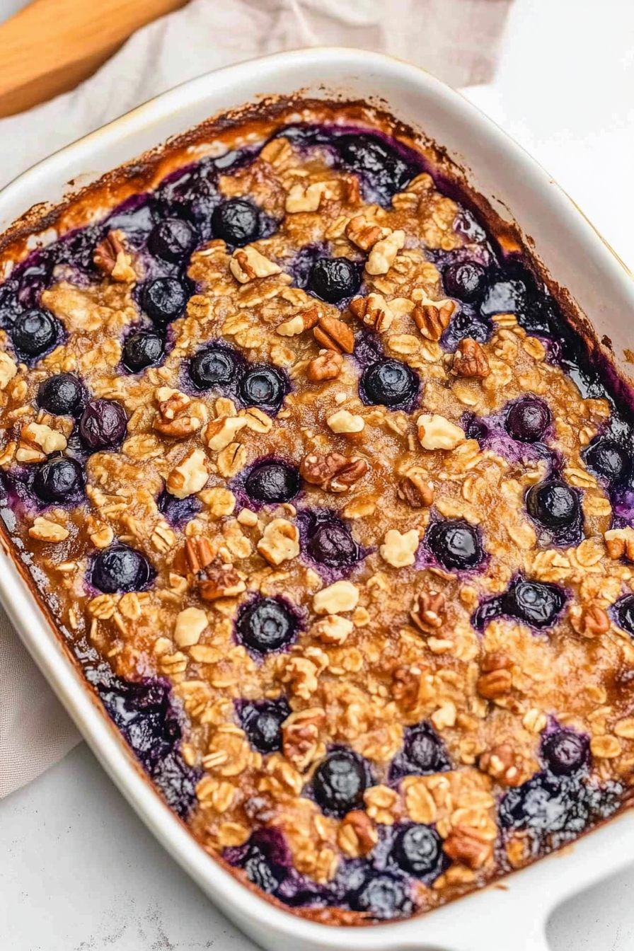 Blueberry Baked Oatmeal Recipe Delicious Blueberry Baked Oatmeal