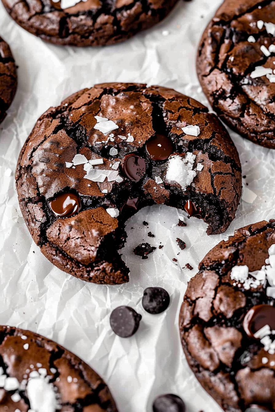 Fudgy Chewy Brookies Recipe - Simple and Quick to Prepare Delicious Fudgy Chewy Brookies Recipe Freshly Baked on a White Plate