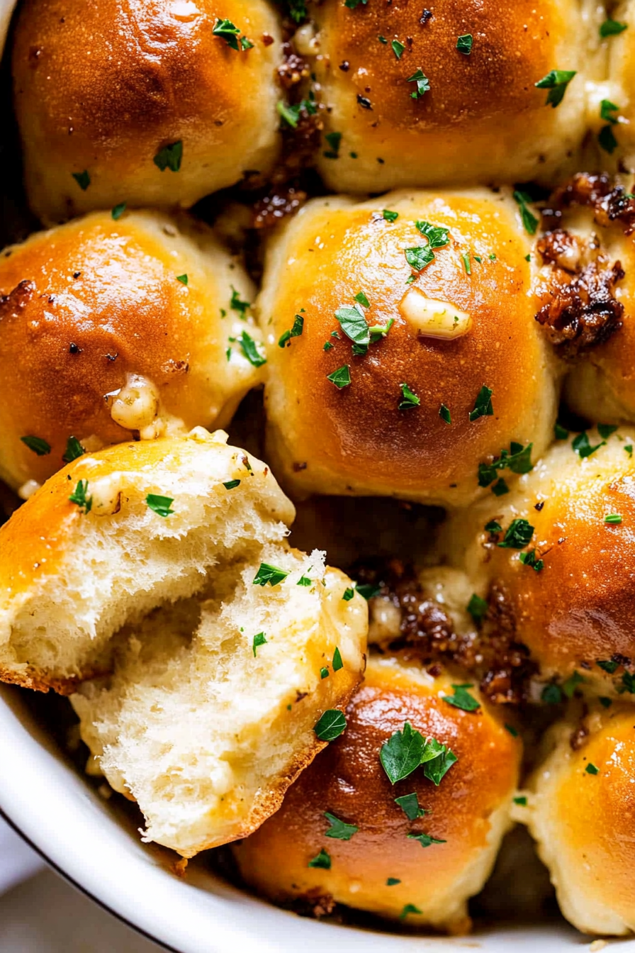 Garlic Brad Rolls Recipe - Easy and Quick to Make Delicious Garlic Brad Rolls Recipe Freshly Baked on White Plate