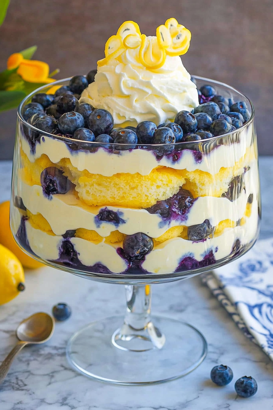 Lemon Blueberry Trifle Recipe Delicious Lemon Blueberry Trifle
