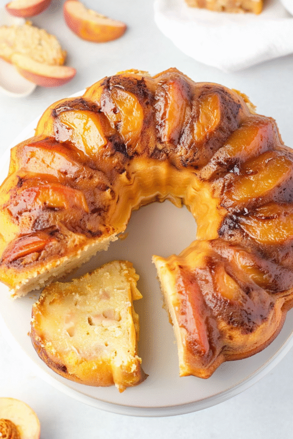 Delicious Peach Cobbler Pound Cake