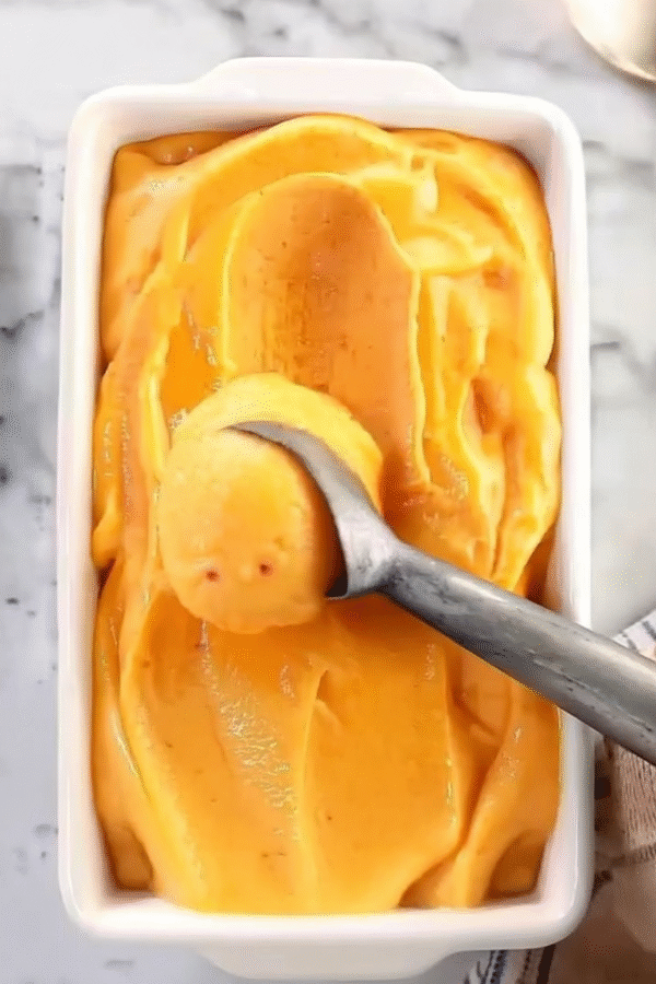 Delicious Peach Sorbet