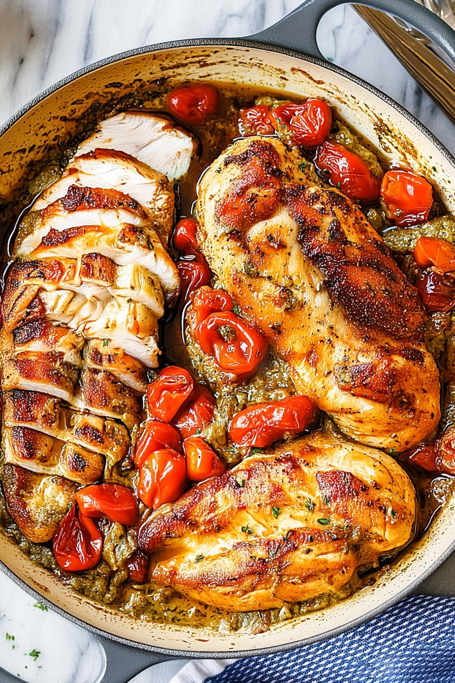 Pesto Chicken Magic: Savor This Zesty, Juicy Delight
