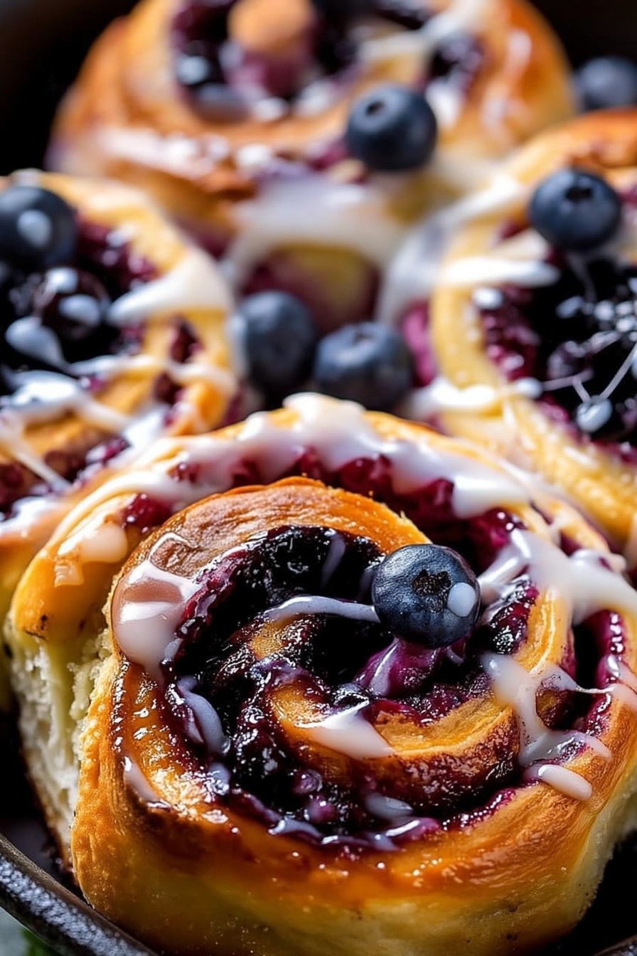 Delicious Blueberry Cinnamon Rolls