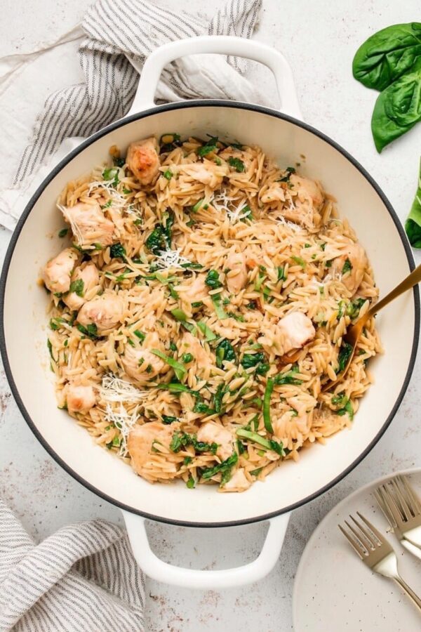 Delicious One Pot Chicken Orzo