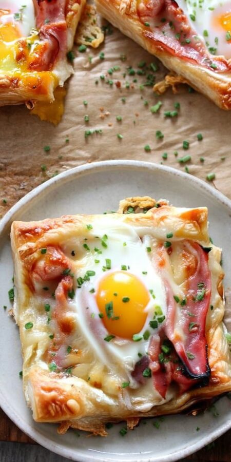 Delicious Puff Pastry Croque Madame