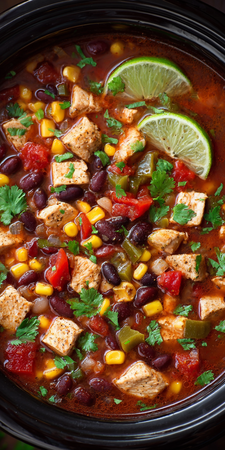 8-Can Chicken Taco Soup Recipe