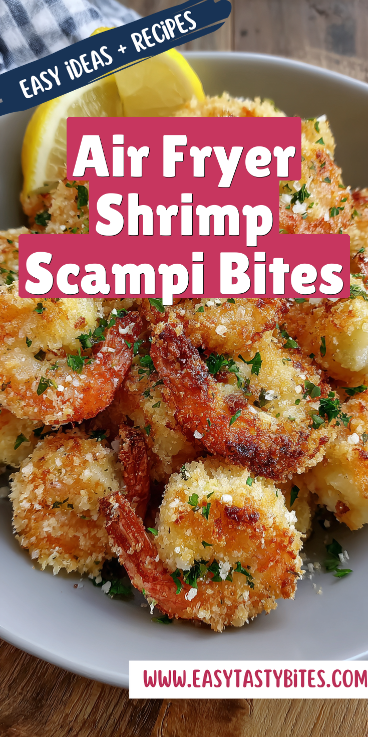 Air Fryer Shrimp Scampi Bites served warm with cozy spices