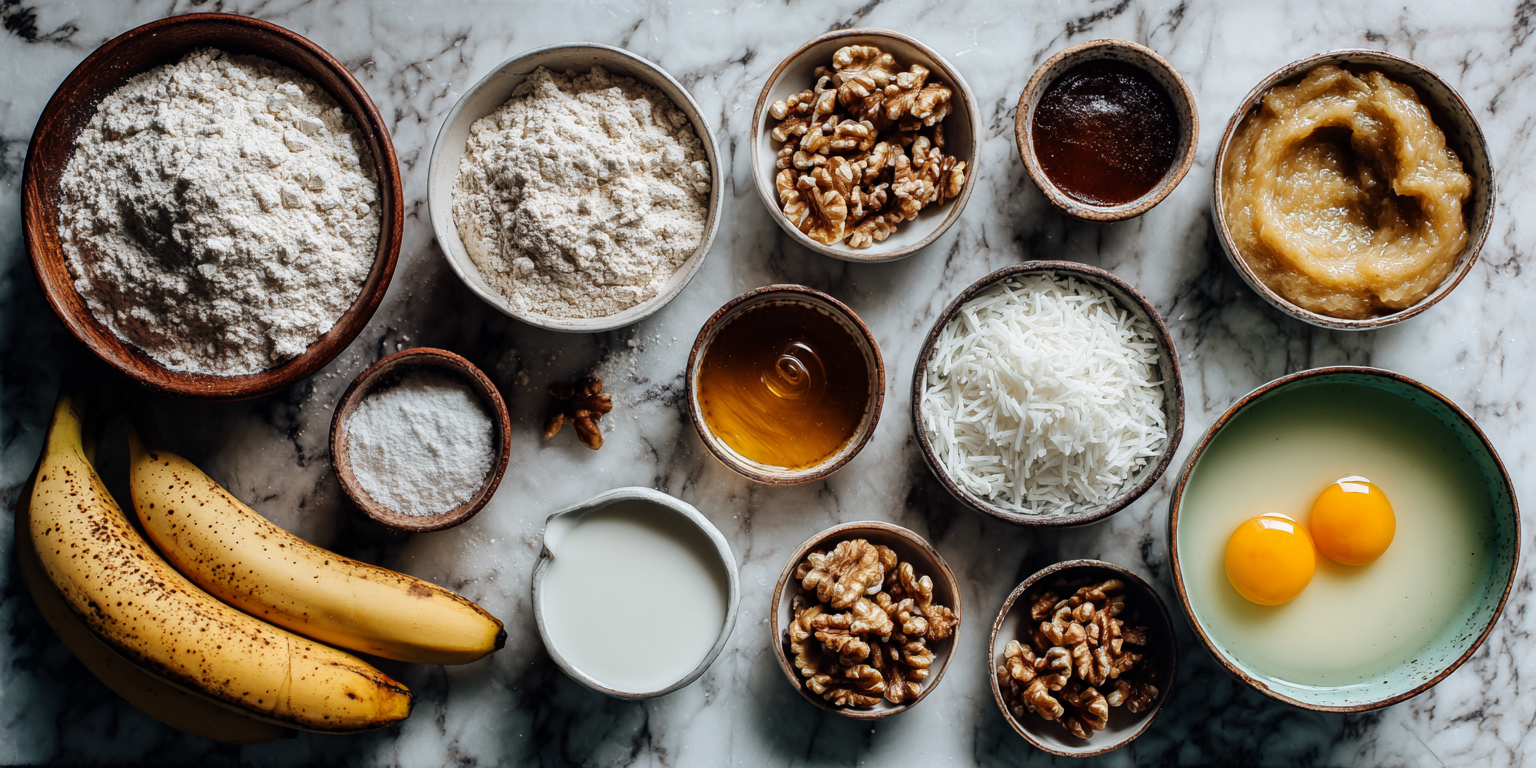 Banana Coconut Muffins served warm with cozy spices