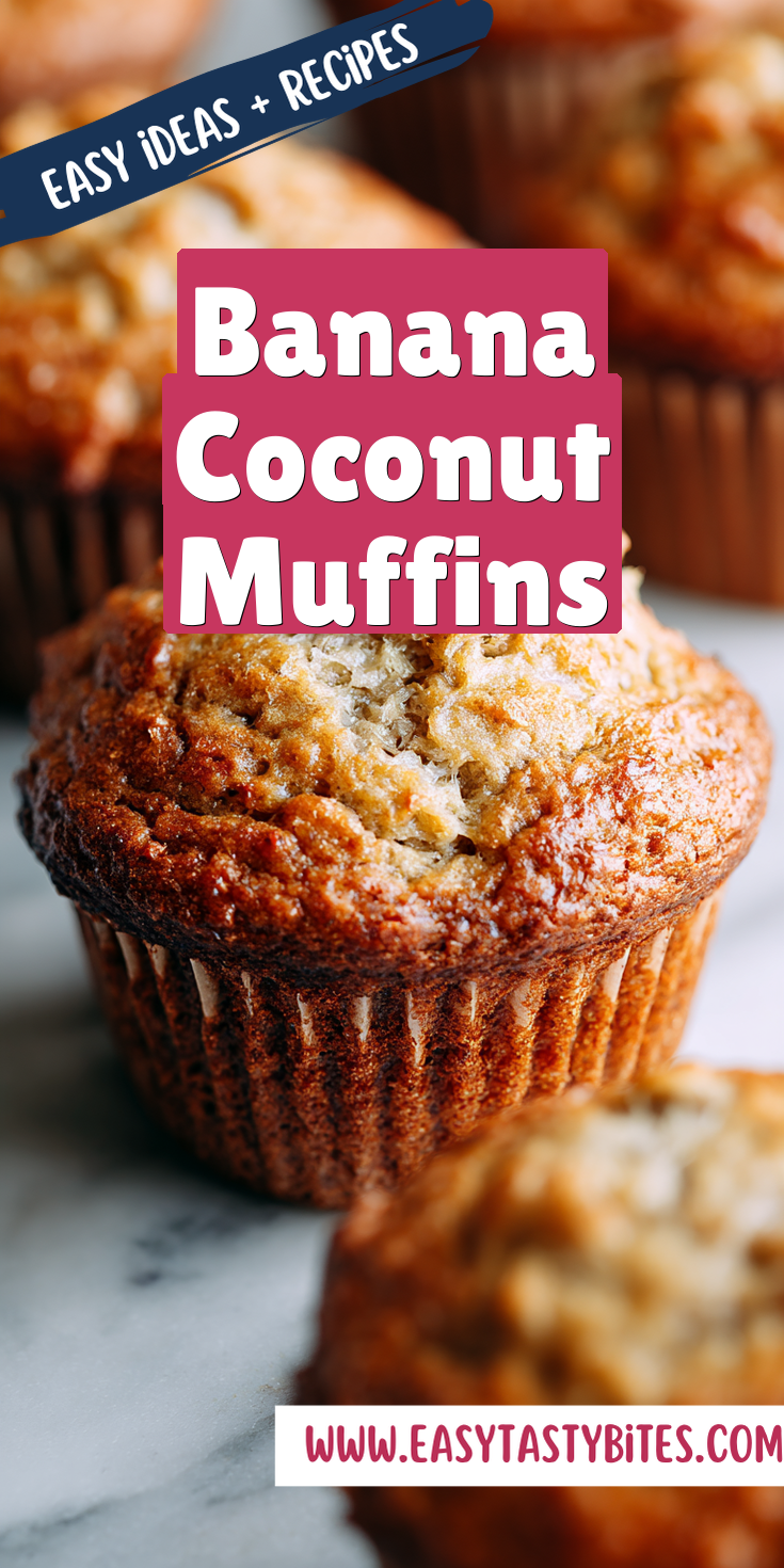 Banana Coconut Muffins served warm with cozy spices