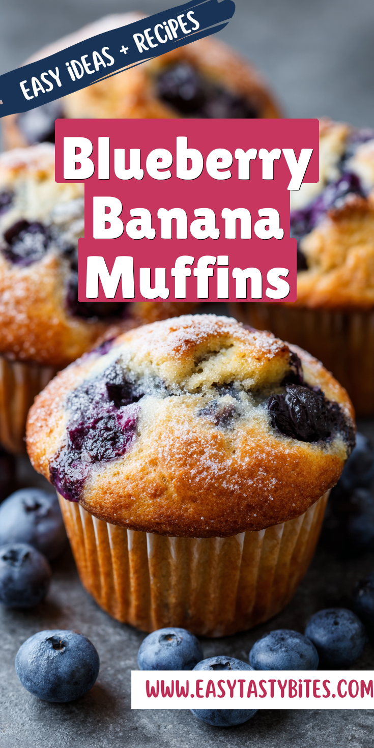 Blueberry Banana Muffins served warm with cozy spices