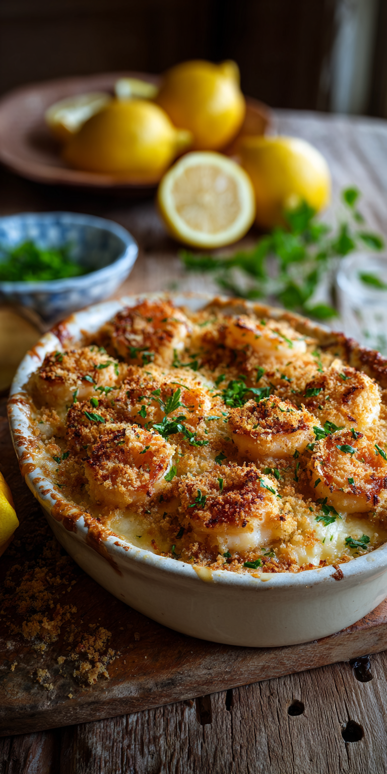 Cheesy Baked Shrimp Scampi Casserole – Crowd Pleaser Recipe