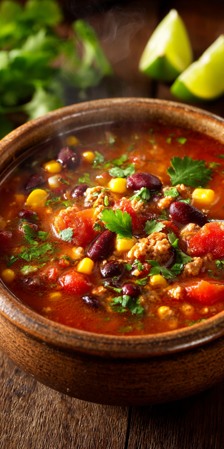 Cheesy Tex-Mex Taco Soup – Family Comfort Bowl Recipe