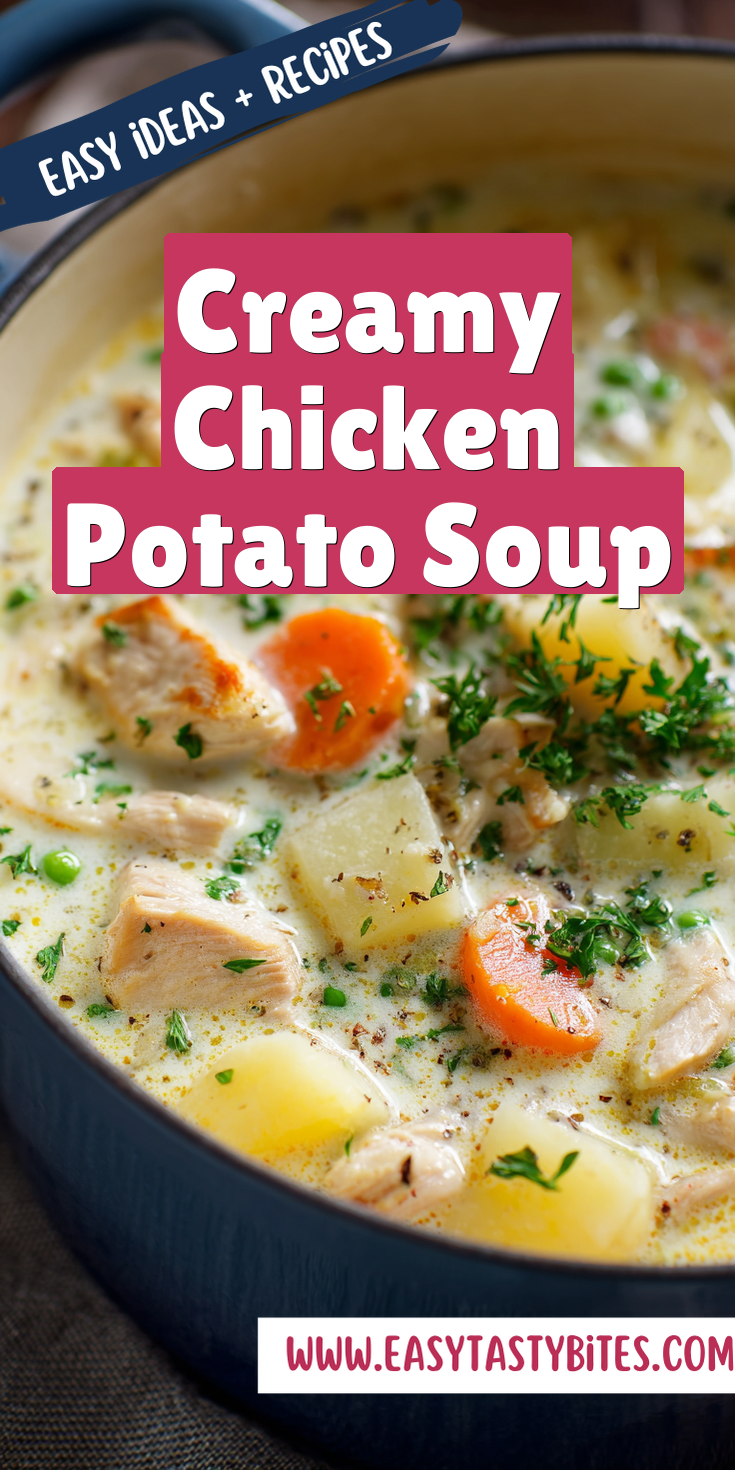 Creamy Chicken Potato Soup served warm with cozy spices