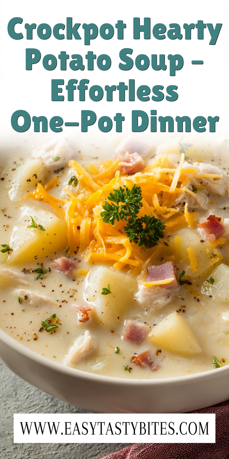 Crockpot Hearty Potato Soup – Effortless One-Pot Dinner served warm with cozy spices