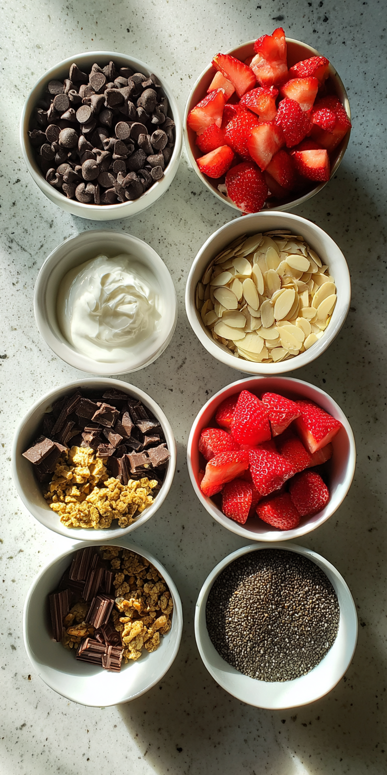 Decadent Chocolate Strawberry Yogurt Clusters to Devour! served warm with gentle spices and a cozy aroma