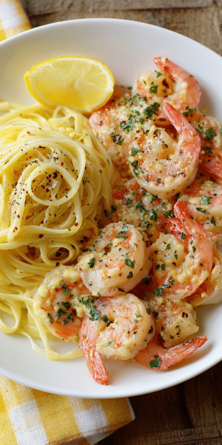 Dijon-Kissed Shrimp Scampi – Bold & Tangy Twist served warm with cozy spices