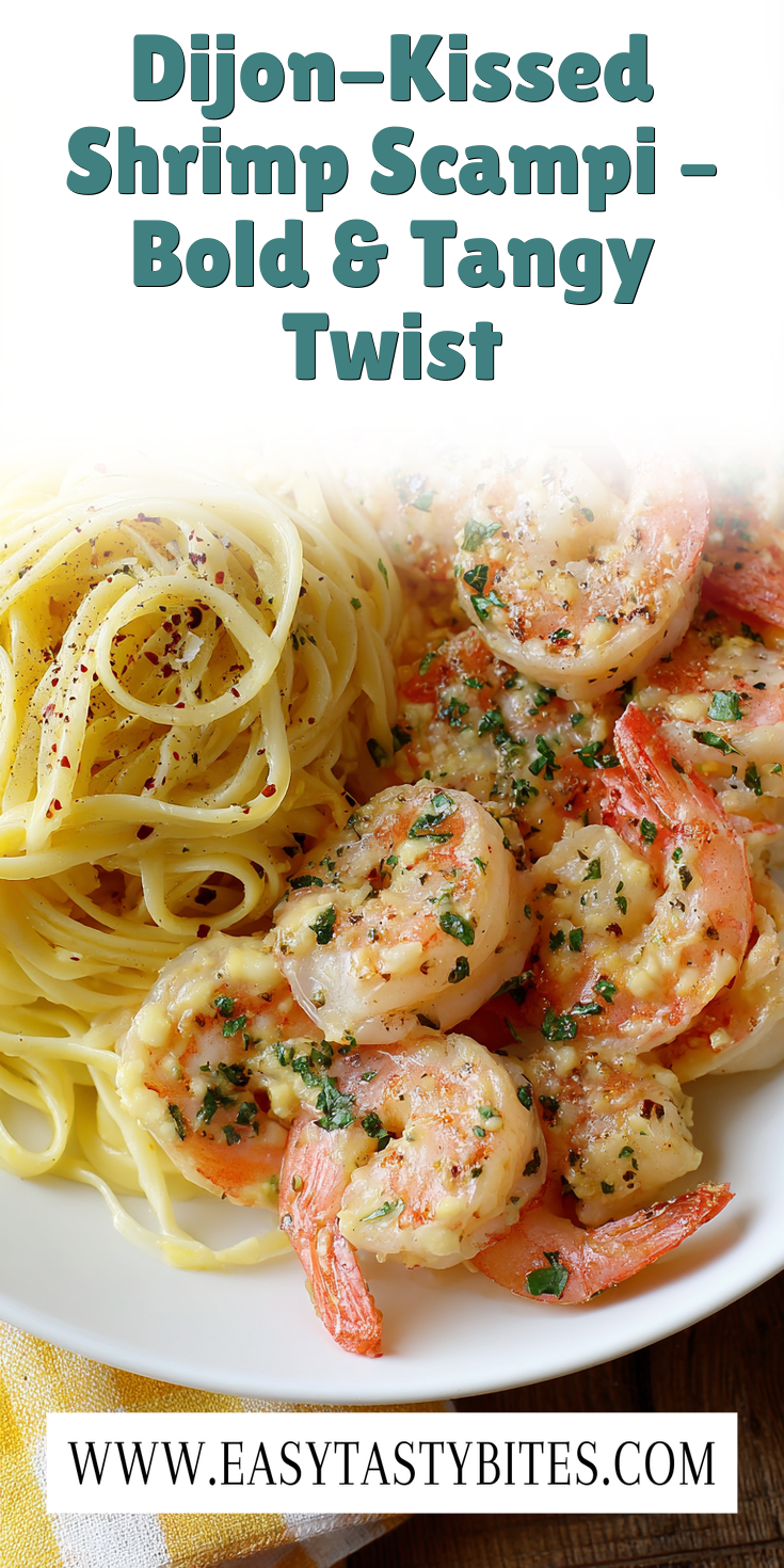 Dijon-Kissed Shrimp Scampi – Bold & Tangy Twist served warm with cozy spices
