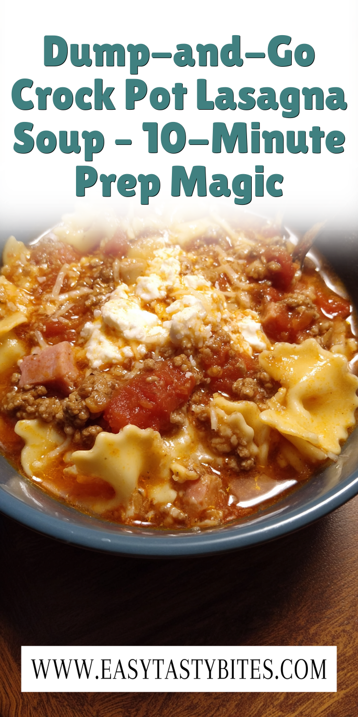 Dump-and-Go Crock Pot Lasagna Soup – 10-Minute Prep Magic served warm with cozy spices