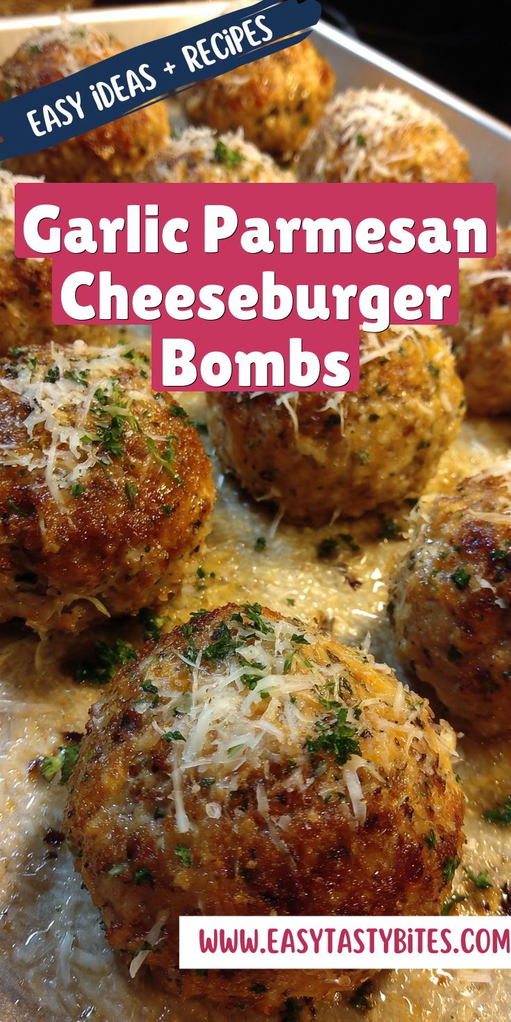 Garlic Parmesan Cheeseburger Bombs served warm with cozy spices