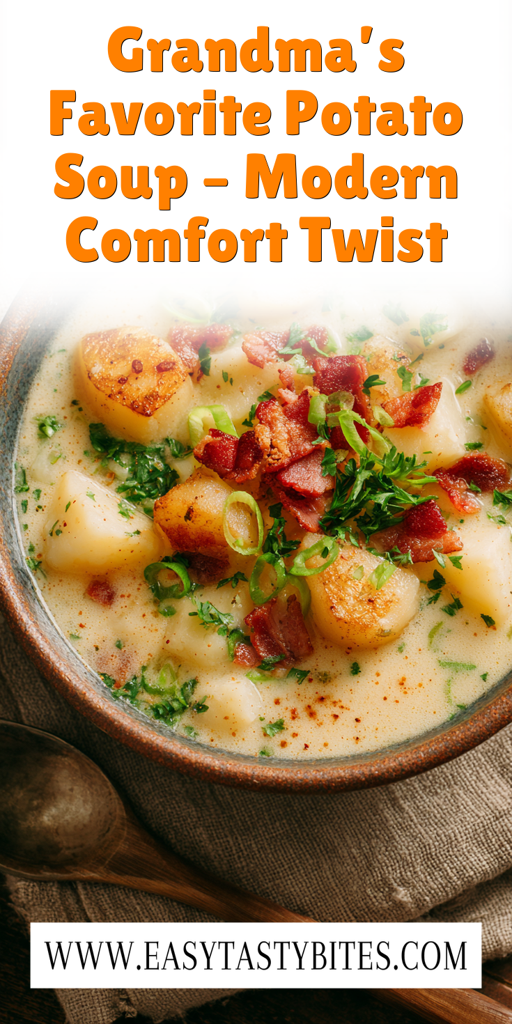 Grandma’s Favorite Potato Soup – Modern Comfort Twist served warm with cozy spices