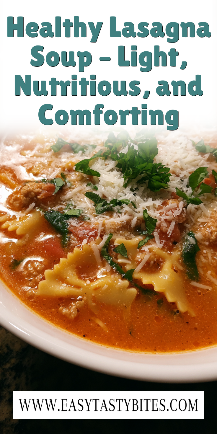 Healthy Lasagna Soup – Light, Nutritious, and Comforting served warm with cozy spices