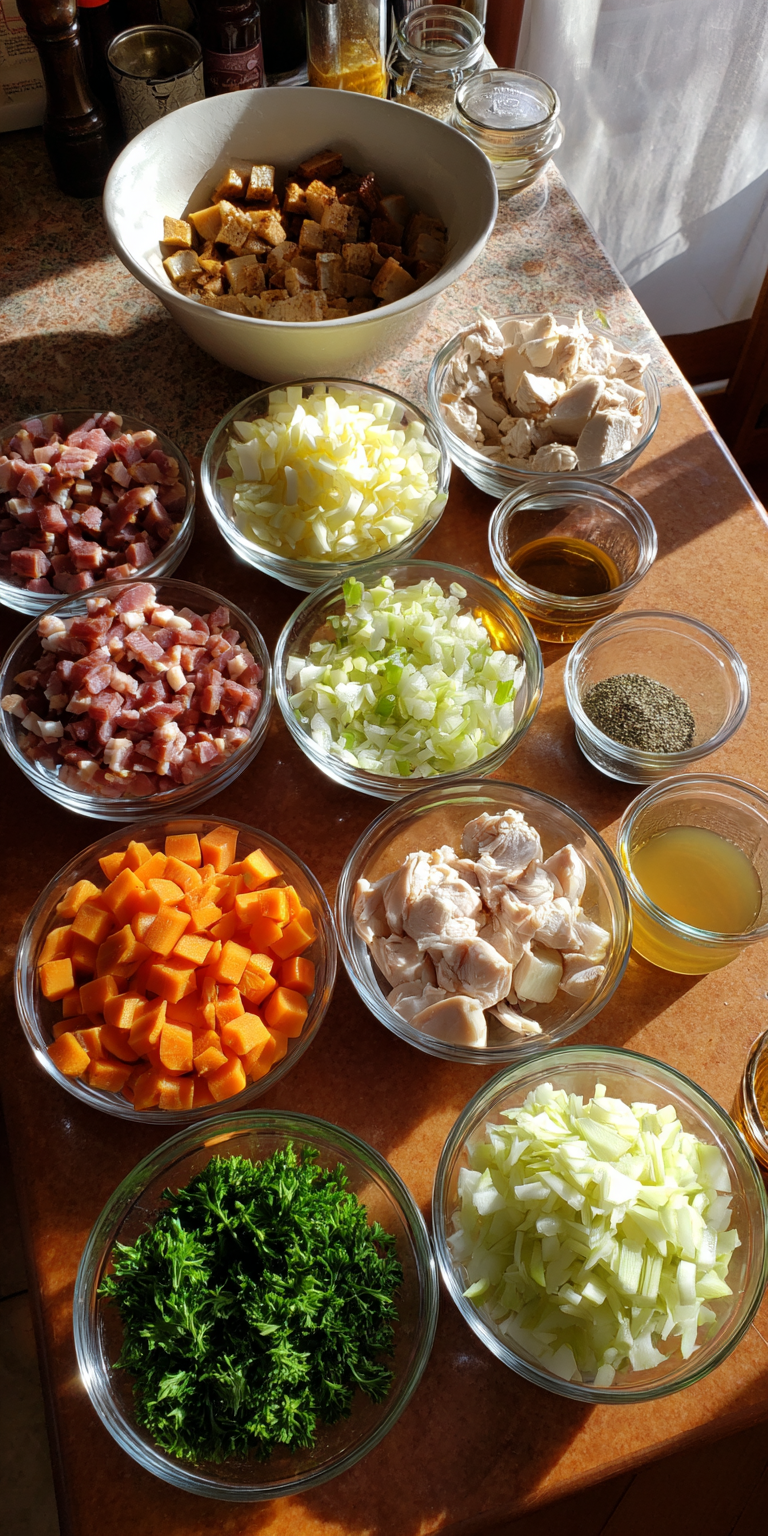 Irish Chicken Bacon Cabbage Potato Soup – Warm & Hearty served warm with cozy spices