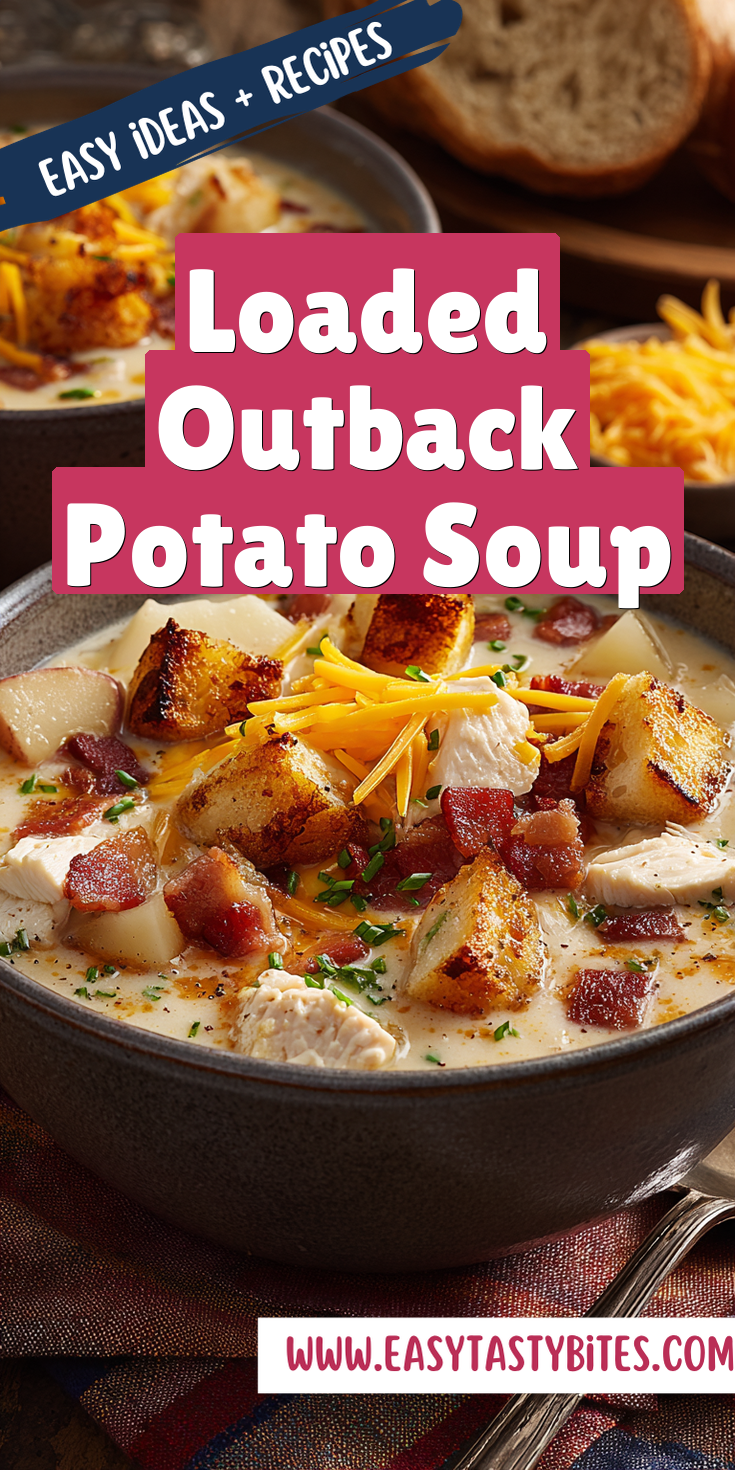 Loaded Outback Potato Soup served warm with cozy spices