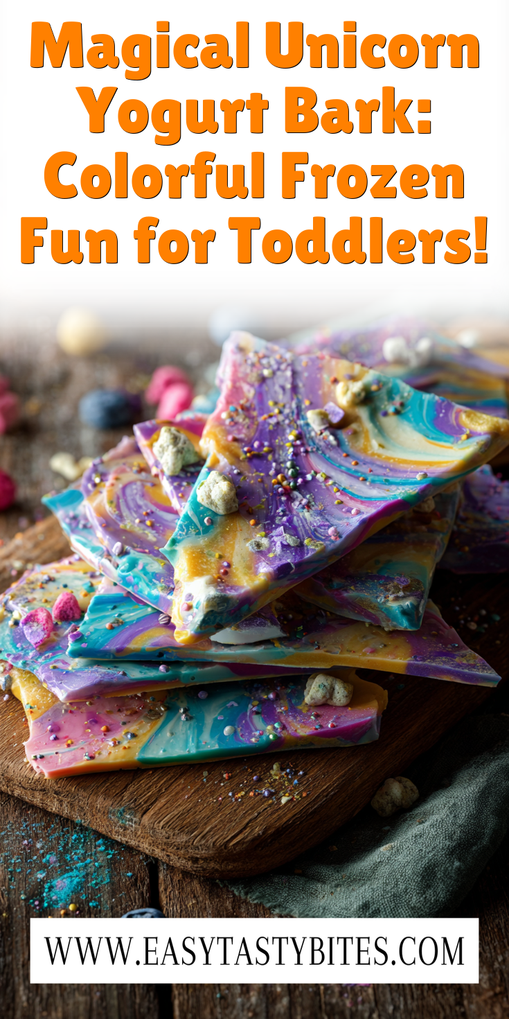 Magical Unicorn Yogurt Bark: Colorful Frozen Fun for Toddlers! served warm with cozy spices