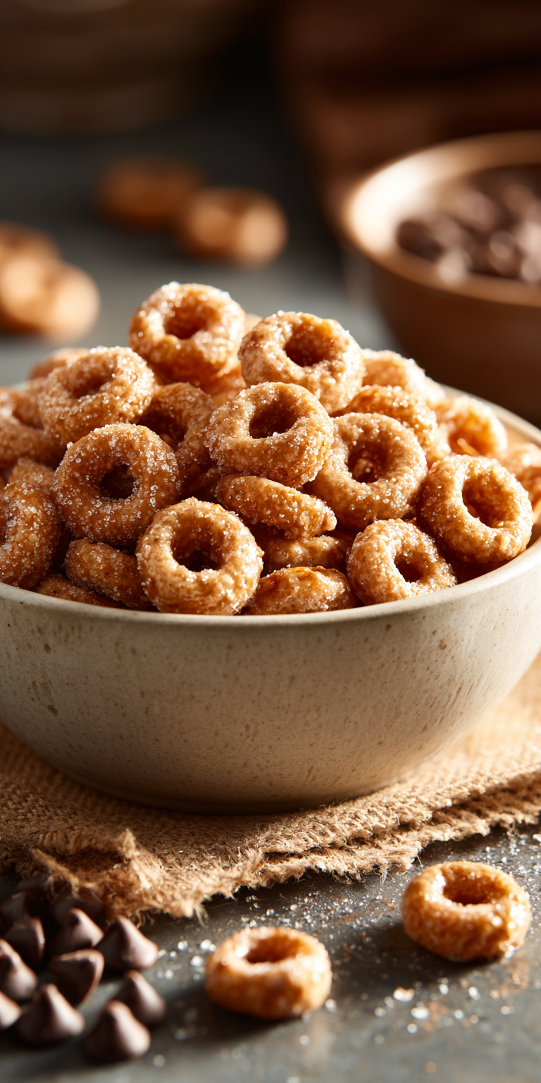 Mini Doughnut Hot Buttered Cheerios: Sweet Crunchy Heaven! Recipe