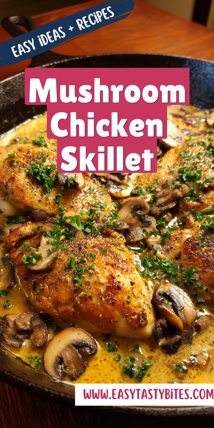 Mushroom Chicken Skillet served warm with cozy spices