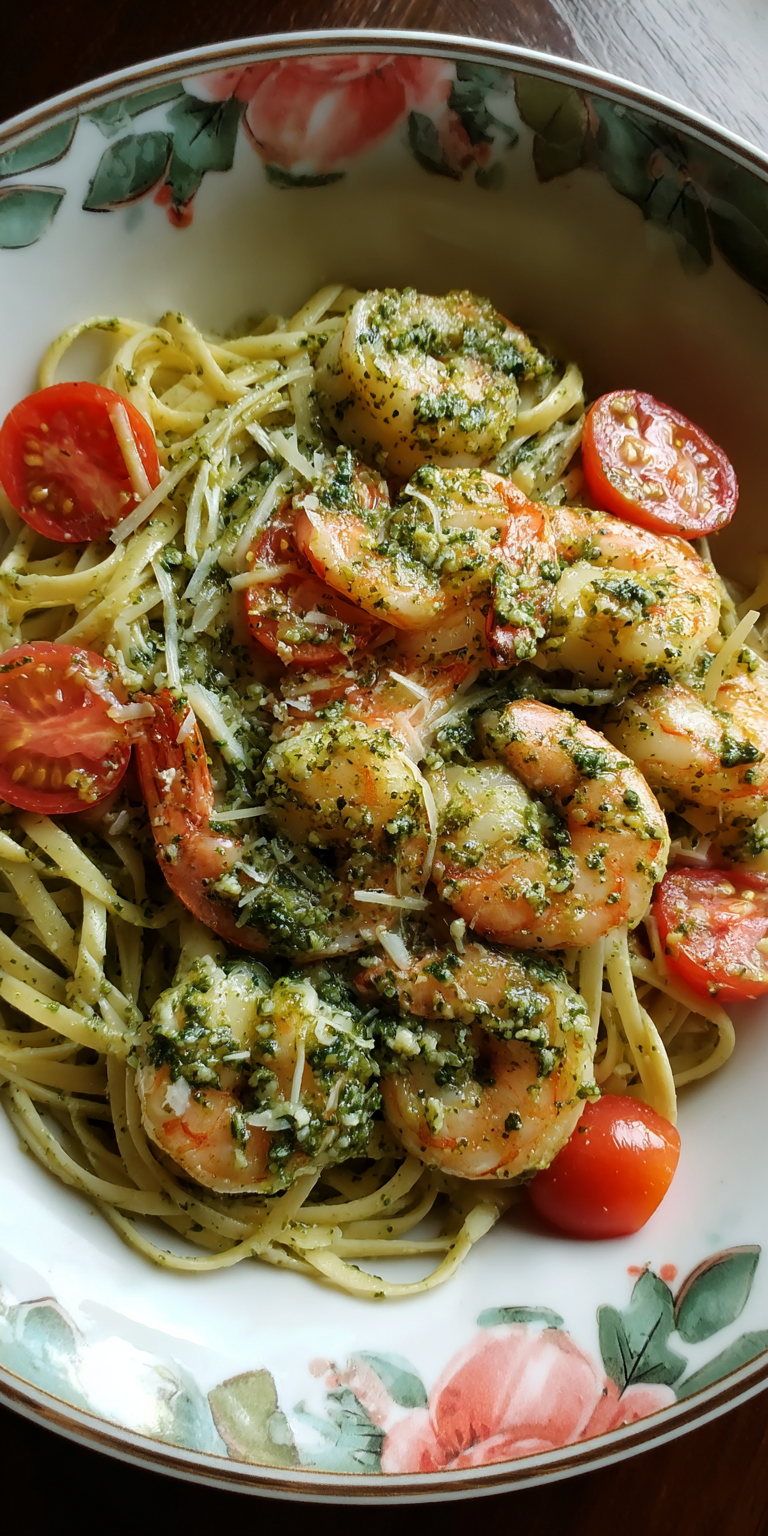 Pesto Shrimp Scampi Recipe