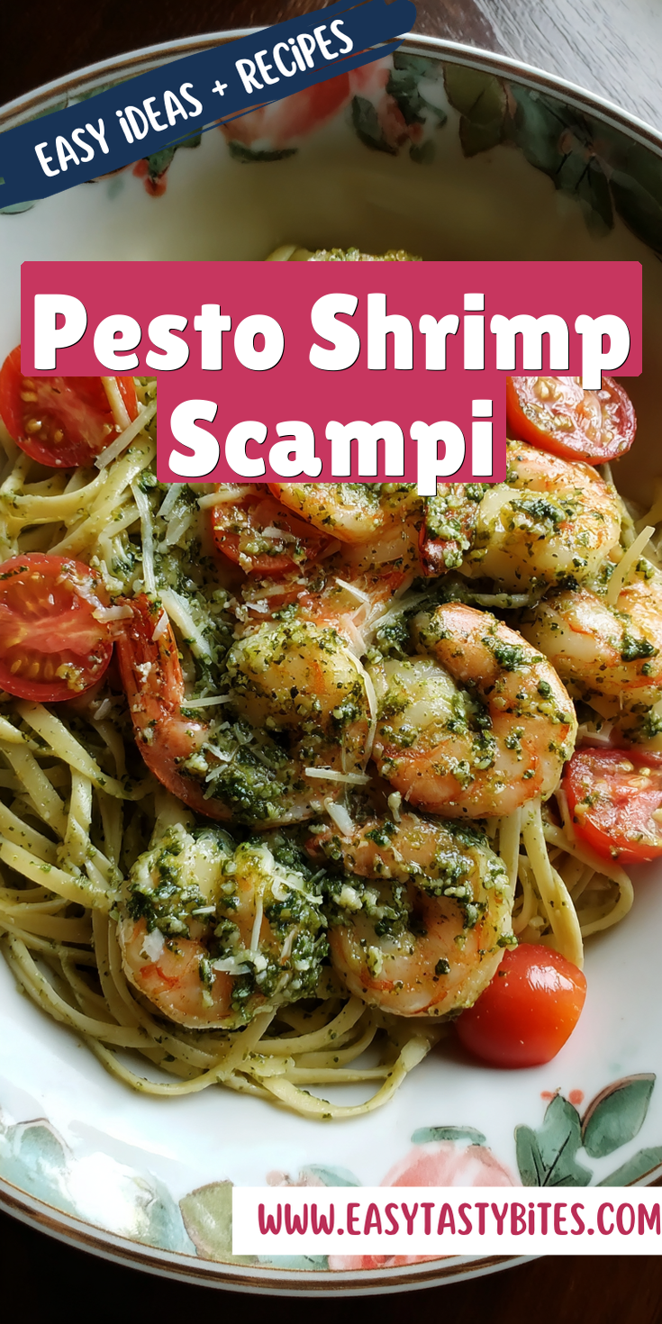 Pesto Shrimp Scampi served warm with cozy spices