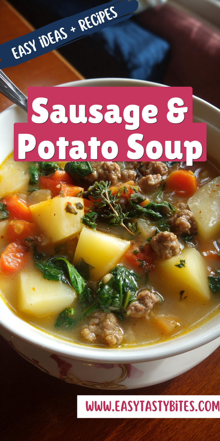 Sausage & Potato Soup served warm with cozy spices