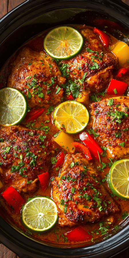 Slow Cooker Garlic Lime Chicken Recipe