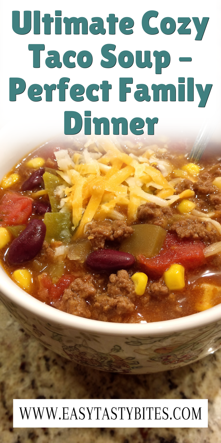 Ultimate Cozy Taco Soup – Perfect Family Dinner served warm with cozy spices