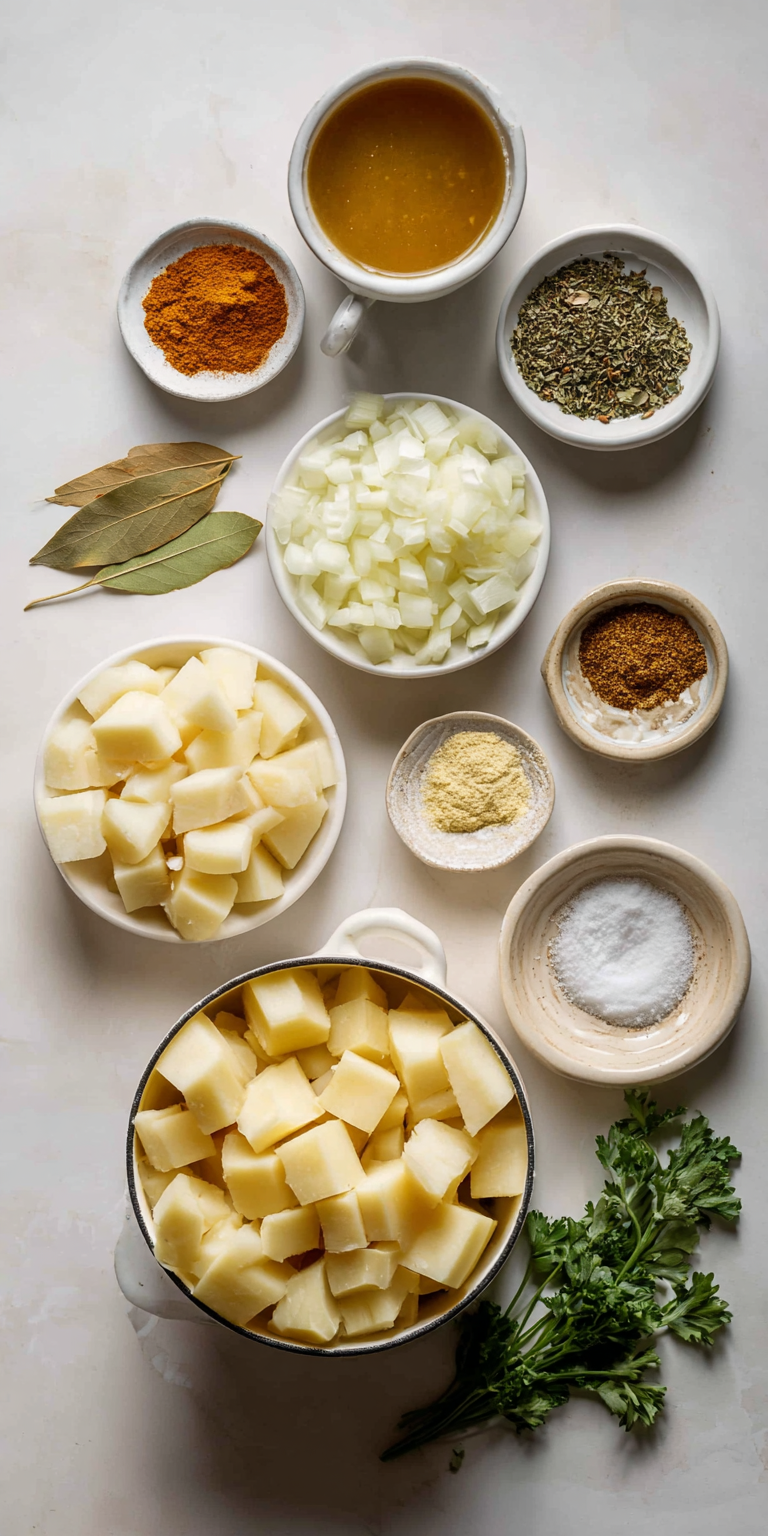 Vegan Comfort Potato Soup – Dairy-Free & Creamy served warm with cozy spices