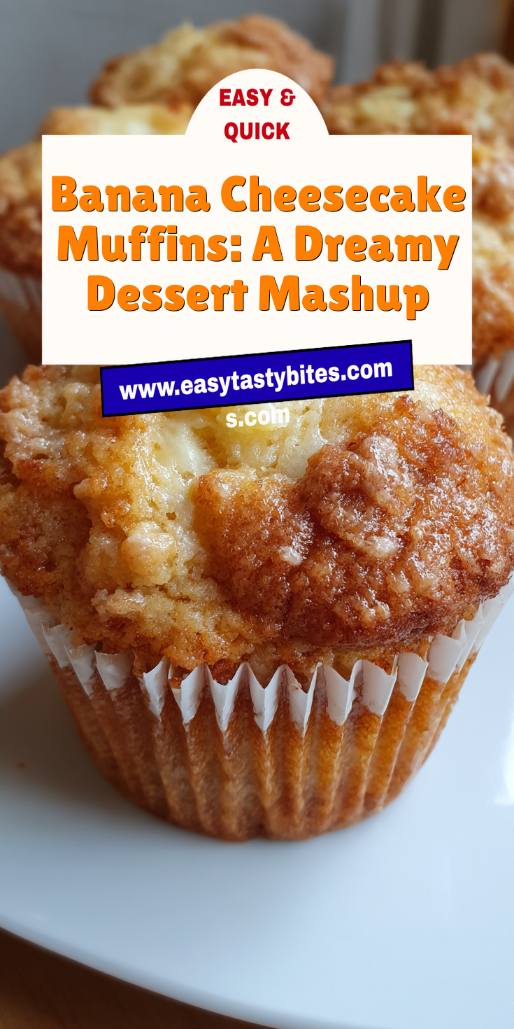 Banana Cheesecake Muffins: A Dreamy Dessert Mashup served warm with cozy spices