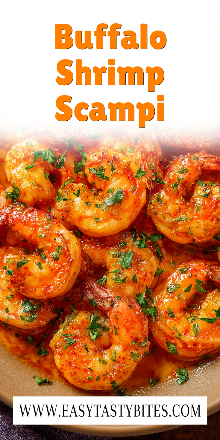 Buffalo Shrimp Scampi served warm with cozy spices