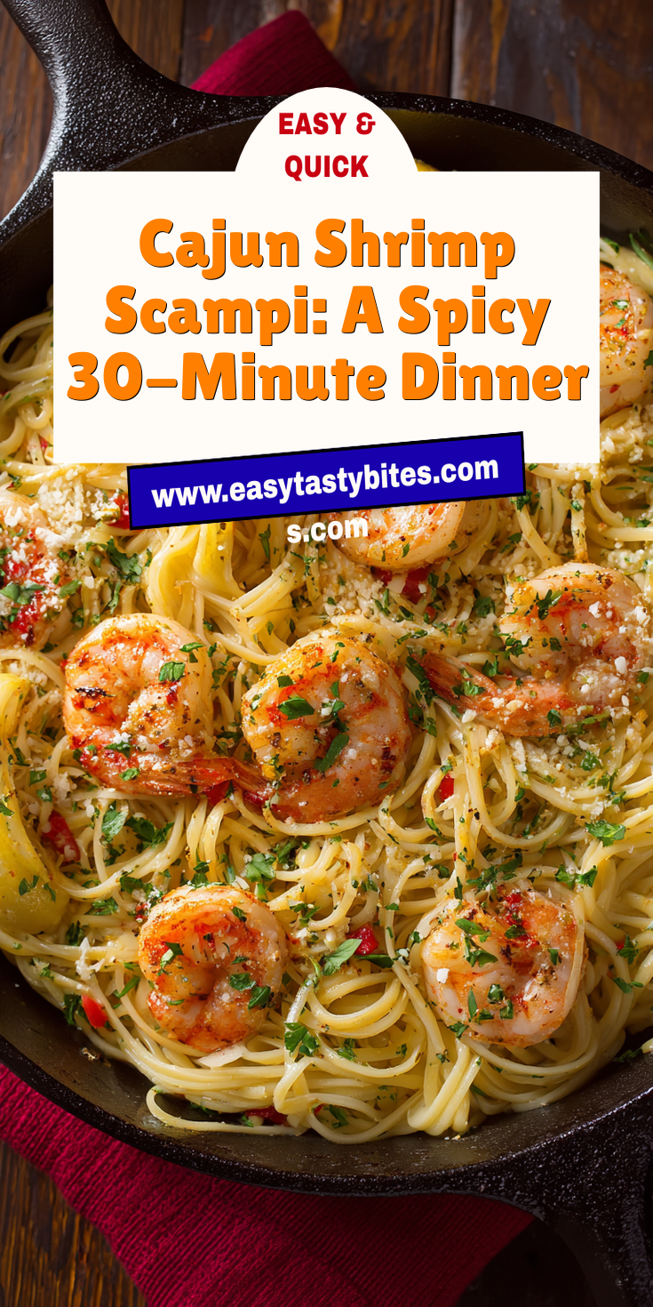 Cajun Shrimp Scampi: A Spicy 30-Minute Dinner served warm with cozy spices
