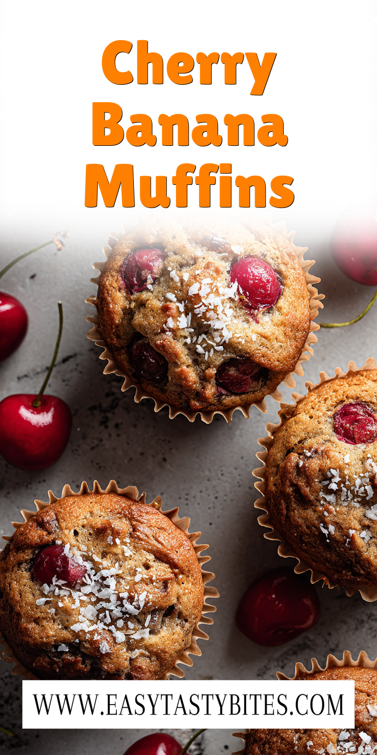 Cherry Banana Muffins served warm with cozy spices