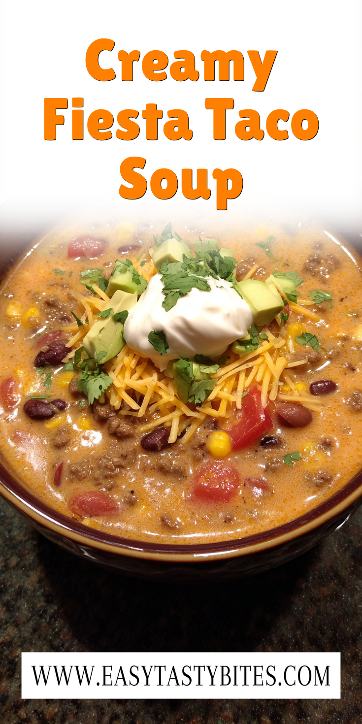 Creamy Fiesta Taco Soup served warm with cozy spices