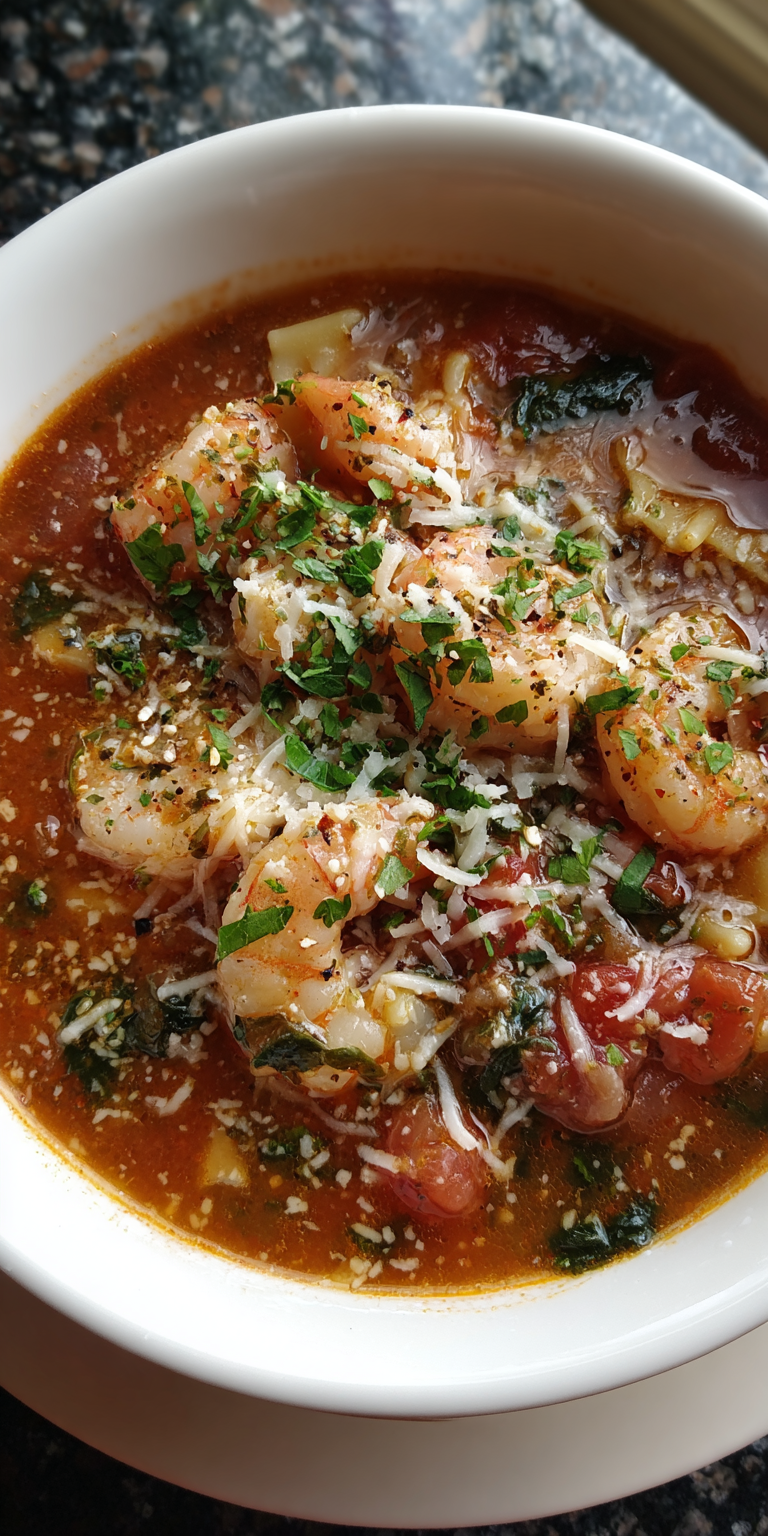 Seafood Shrimp Lasagna Soup Recipe