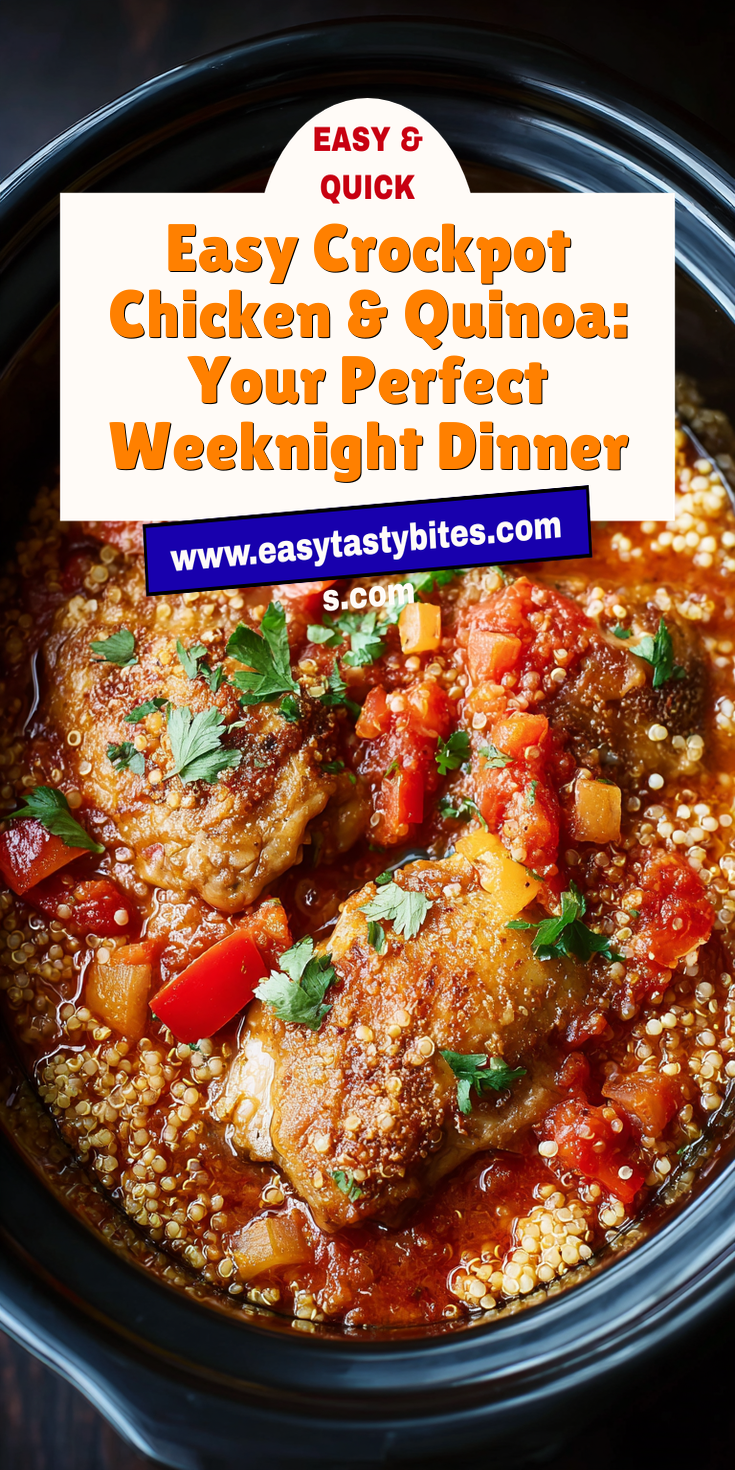 Easy Crockpot Chicken & Quinoa: Your Perfect Weeknight Dinner served warm with cozy spices