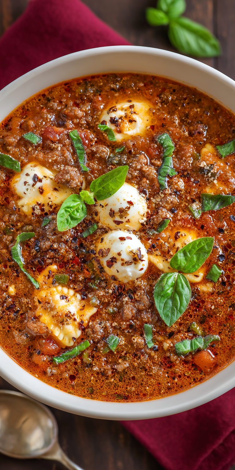 Freezer-Friendly Lasagna Soup Recipe