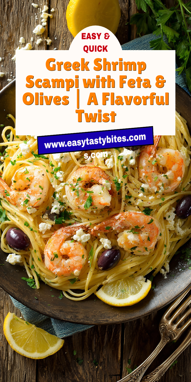 Greek Shrimp Scampi with Feta & Olives | A Flavorful Twist served warm with cozy spices