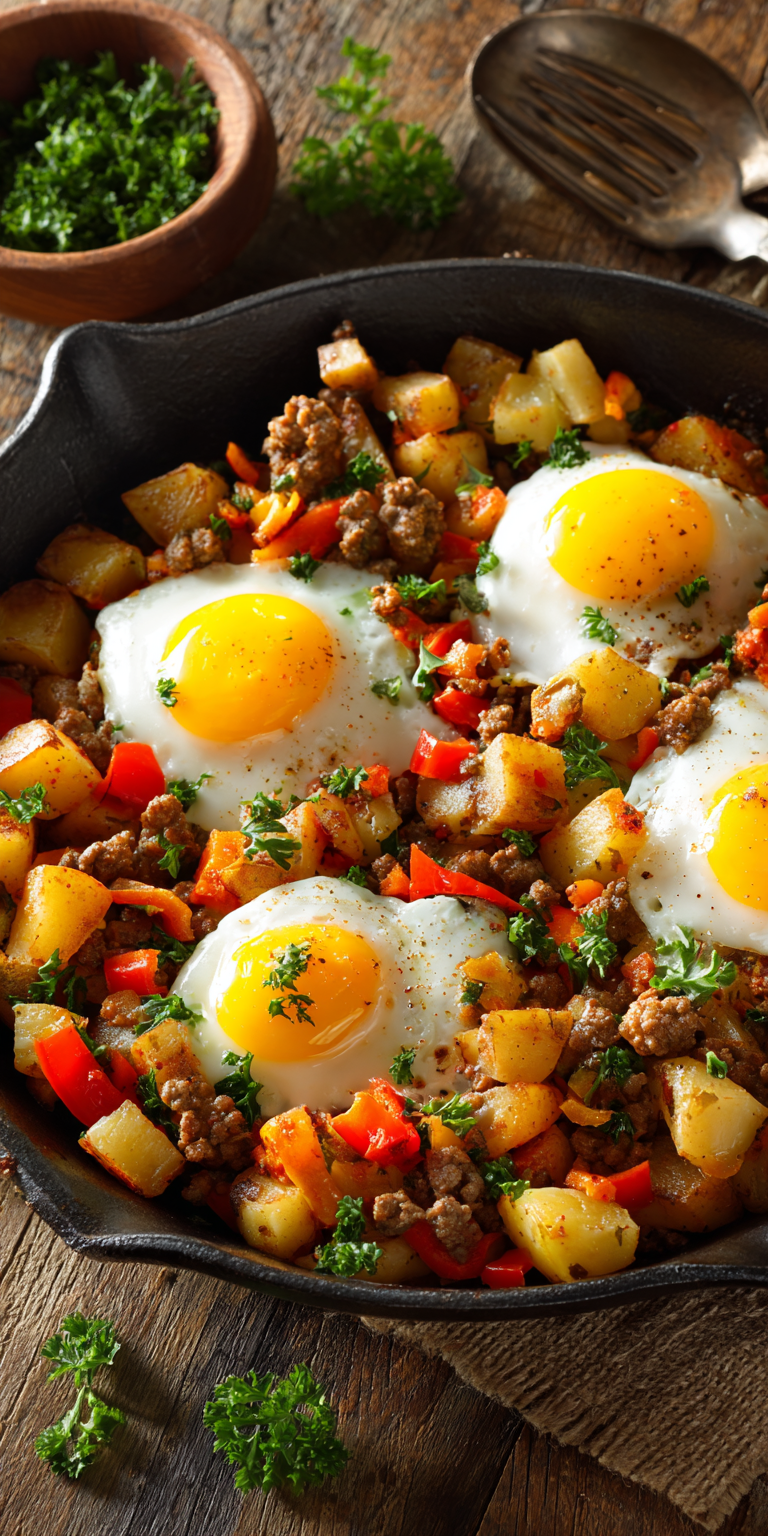 Ground Beef & Potato Breakfast Hash Recipe
