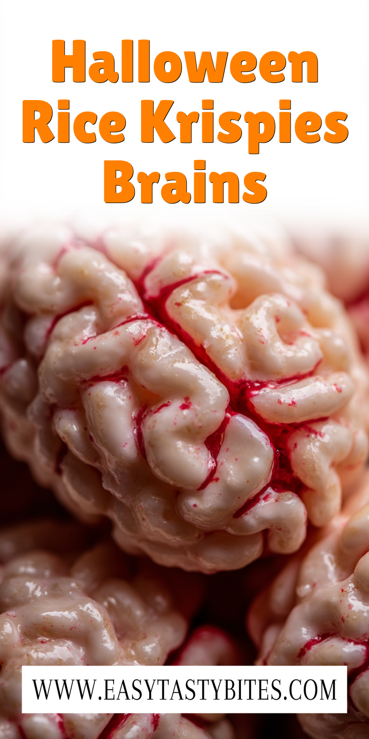 Halloween Rice Krispies Brains served warm with cozy spices
