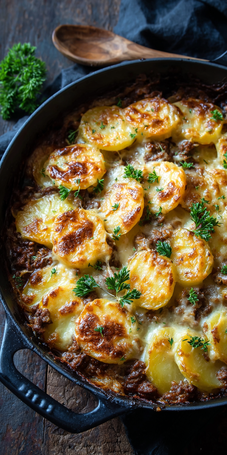 Rustic Ground Beef & Potato Gratin Recipe