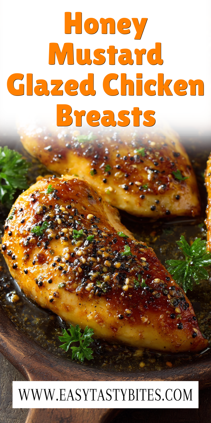 Honey Mustard Glazed Chicken Breasts served warm with cozy spices